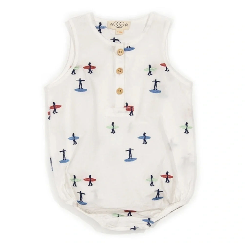 Egg Parker Romper Surfer Print 6M